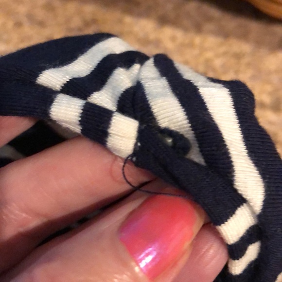 Max Studio Blue and Off White or Cream Dress Small - Picture 4 of 17